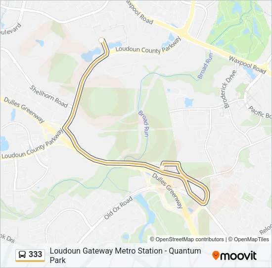 333 Bus Line Map