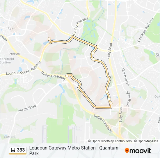 333 Bus Line Map