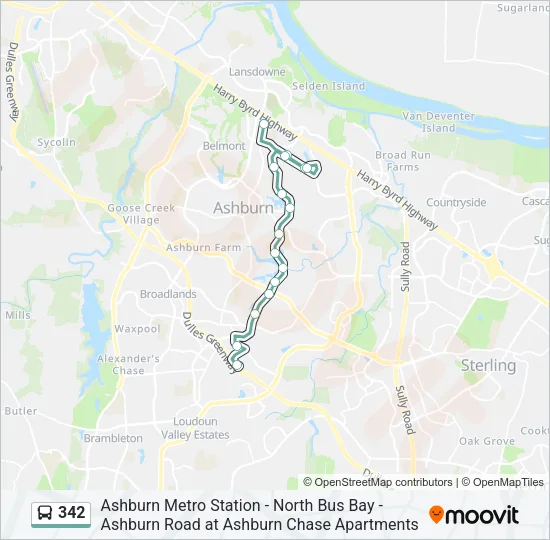 342 Bus Line Map