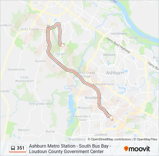 351 Bus Line Map