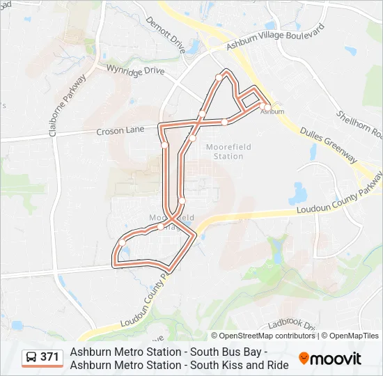 371 Bus Line Map