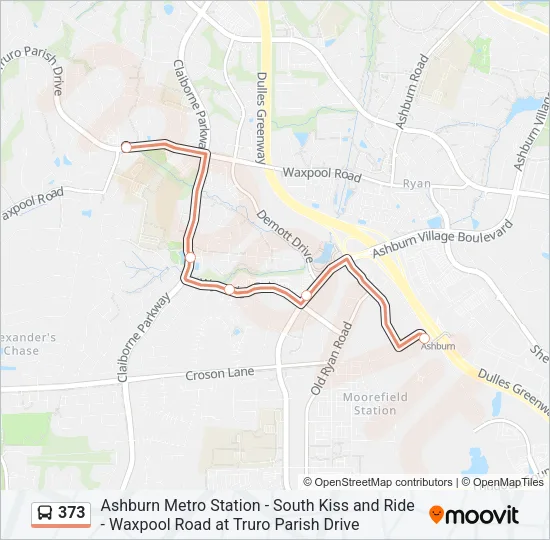373 Bus Line Map