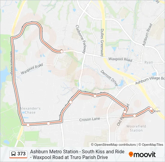 373 Bus Line Map