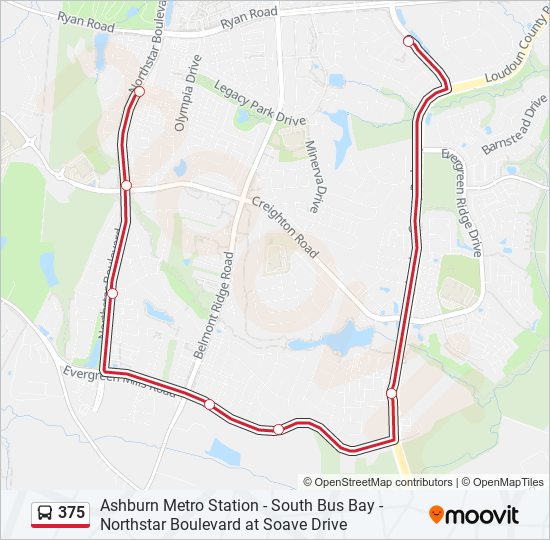 375 bus Line Map