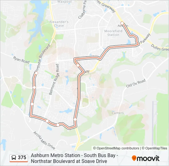 375 Bus Line Map