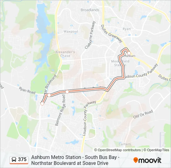 375 Bus Line Map