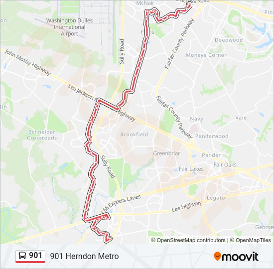 901 Bus Line Map