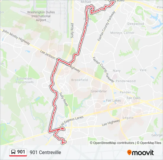 901 Bus Line Map