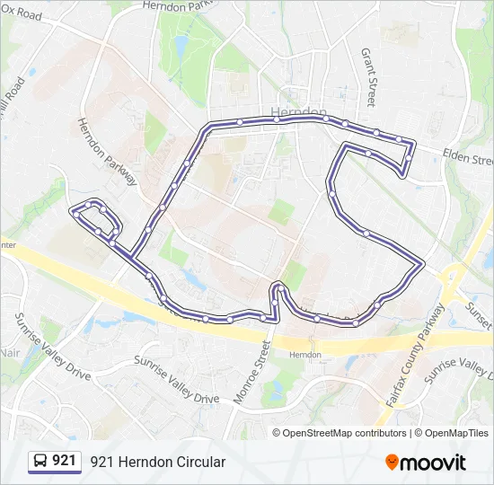 921 Bus Line Map