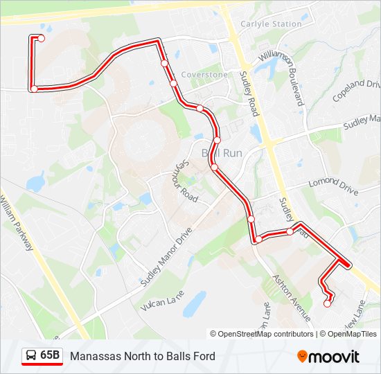 65B Bus Line Map