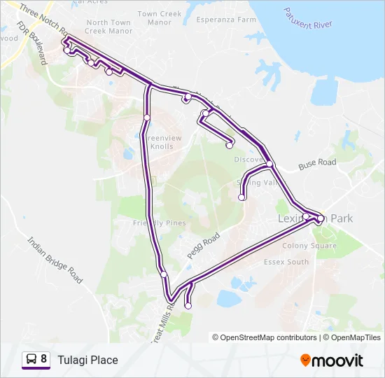 8 Bus Line Map