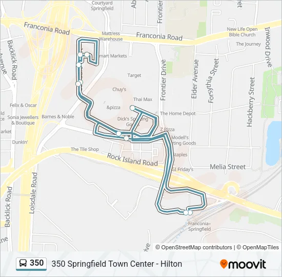 350 Bus Line Map