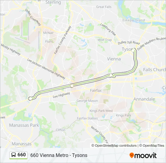 660 Bus Line Map