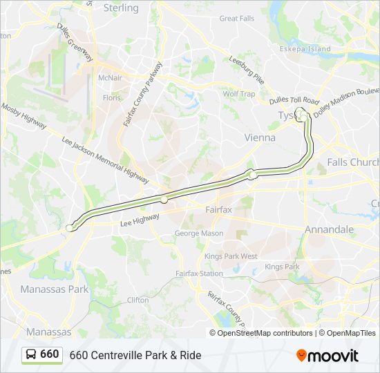 660 Bus Line Map
