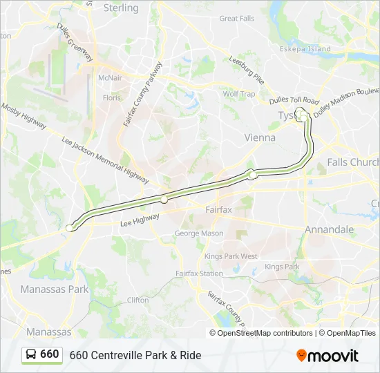 660 Bus Line Map