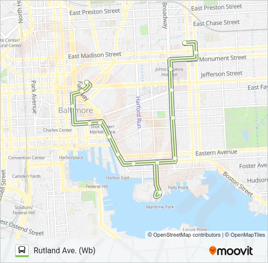 GREEN ROUTE Bus Line Map