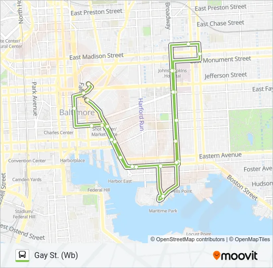 GREEN ROUTE Bus Line Map