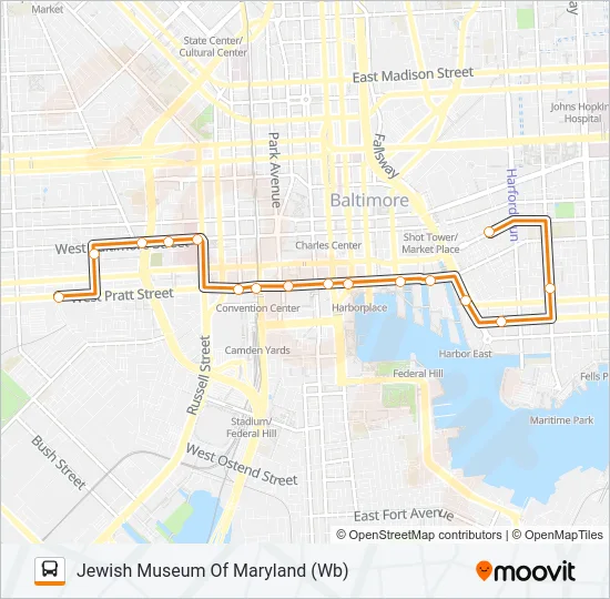 ORANGE ROUTE Bus Line Map