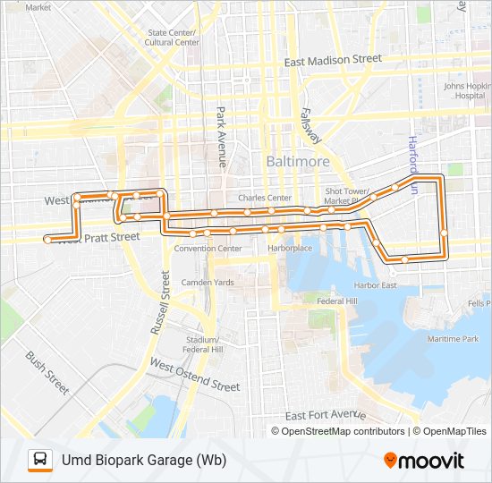 ORANGE ROUTE Bus Line Map
