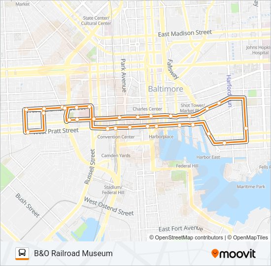 ORANGE ROUTE Bus Line Map