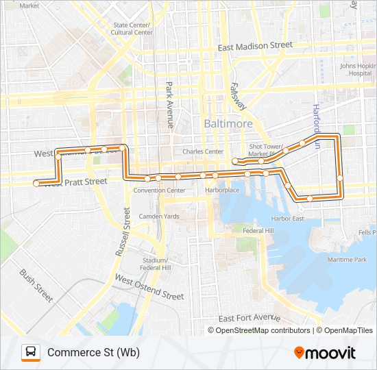 ORANGE ROUTE Bus Line Map