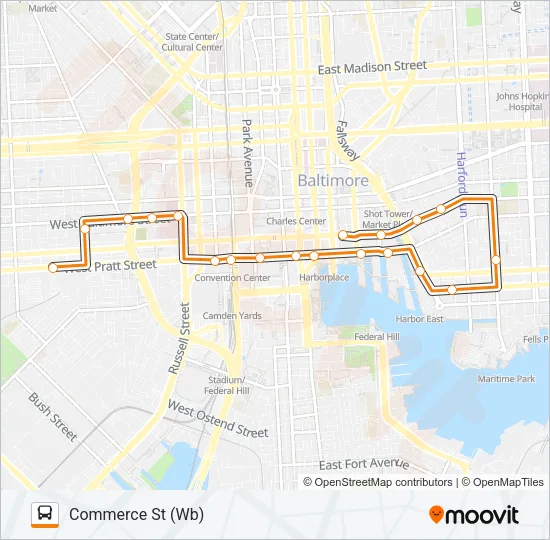 ORANGE ROUTE Bus Line Map