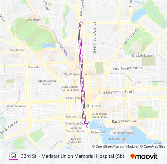 PURPLE ROUTE Bus Line Map