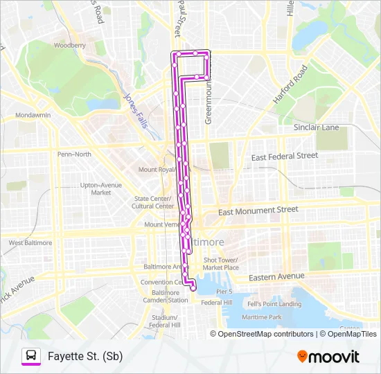 PURPLE ROUTE Bus Line Map