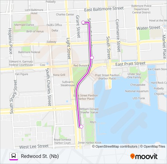 PURPLE ROUTE bus Line Map