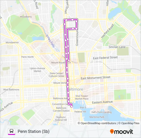 PURPLE ROUTE Bus Line Map