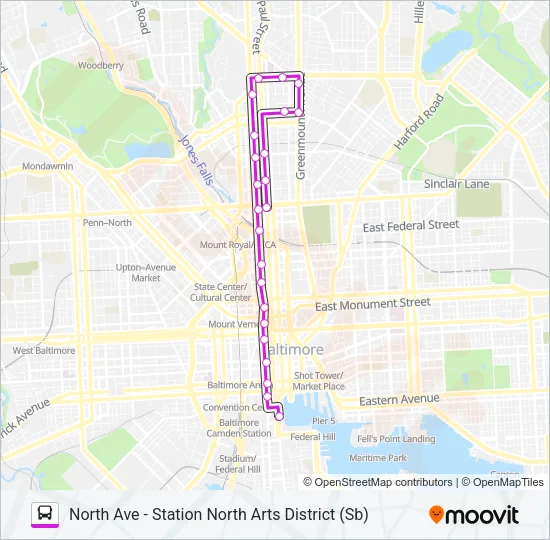 PURPLE ROUTE Bus Line Map