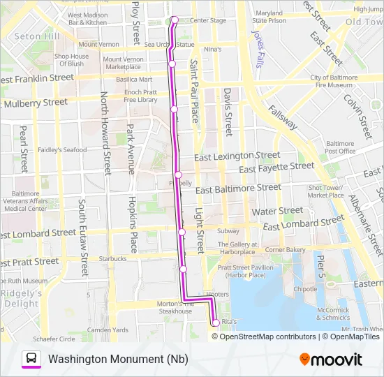 PURPLE ROUTE Bus Line Map
