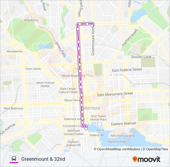PURPLE ROUTE Bus Line Map