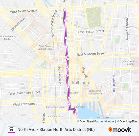 PURPLE ROUTE Bus Line Map