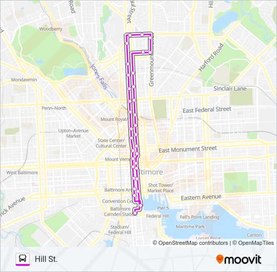 PURPLE ROUTE Bus Line Map