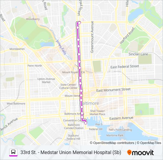 PURPLE ROUTE Bus Line Map