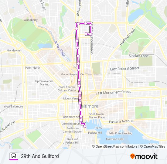 PURPLE ROUTE Bus Line Map