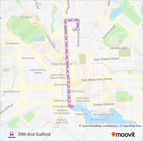 PURPLE ROUTE Bus Line Map