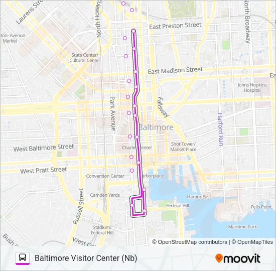 PURPLE ROUTE Bus Line Map