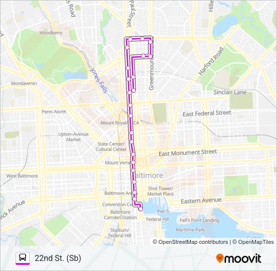 PURPLE ROUTE Bus Line Map
