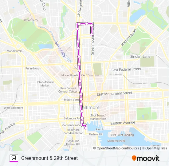 PURPLE ROUTE Bus Line Map