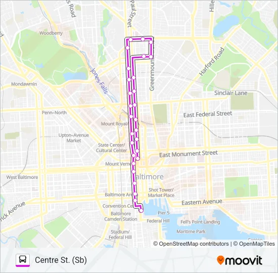 PURPLE ROUTE Bus Line Map