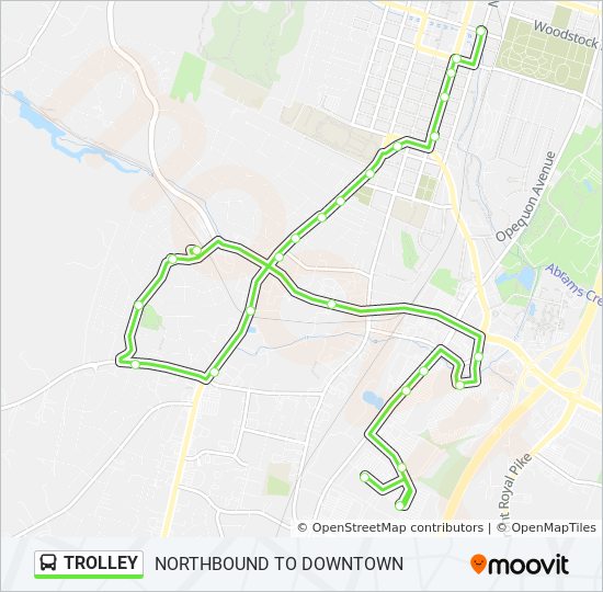 Trolley Route Schedules Stops Maps Northbound To Downtown