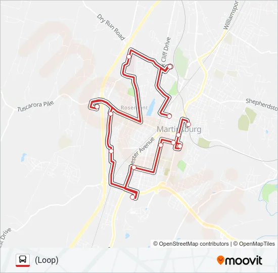 ROUTE 10 Bus Line Map
