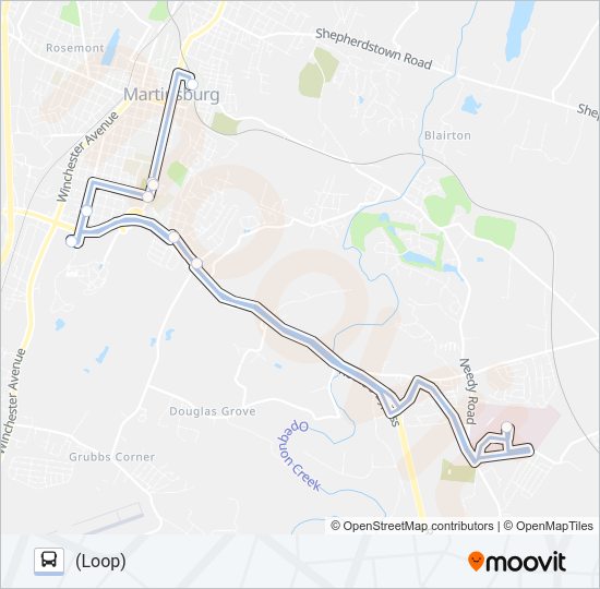 ROUTE 11 Bus Line Map