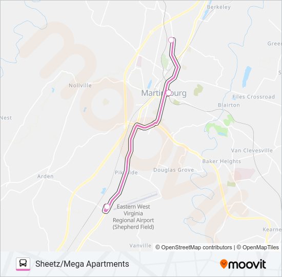 ROUTE 12 Bus Line Map