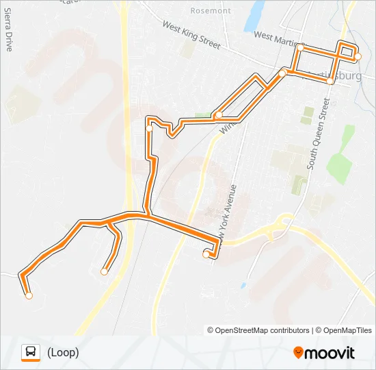 ROUTE 14 Bus Line Map