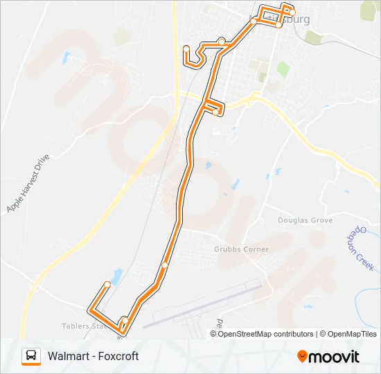 ROUTE 14 Bus Line Map