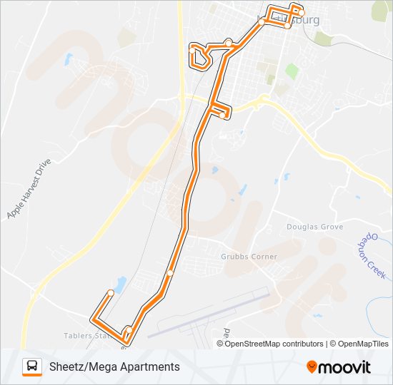 ROUTE 14 Bus Line Map
