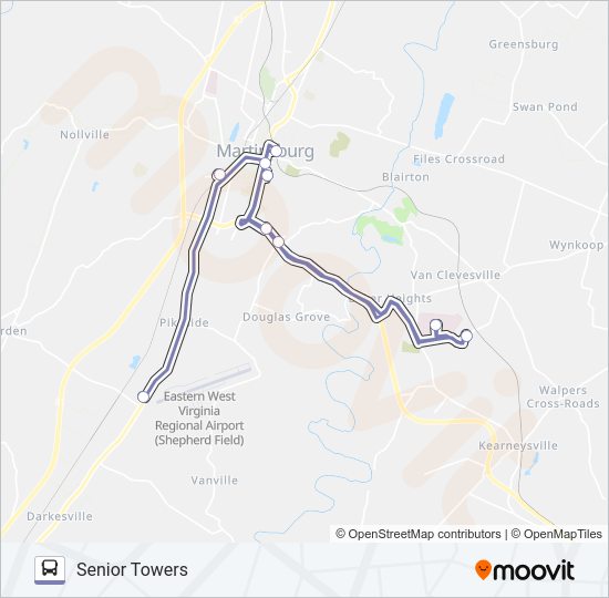 ROUTE 16 Bus Line Map